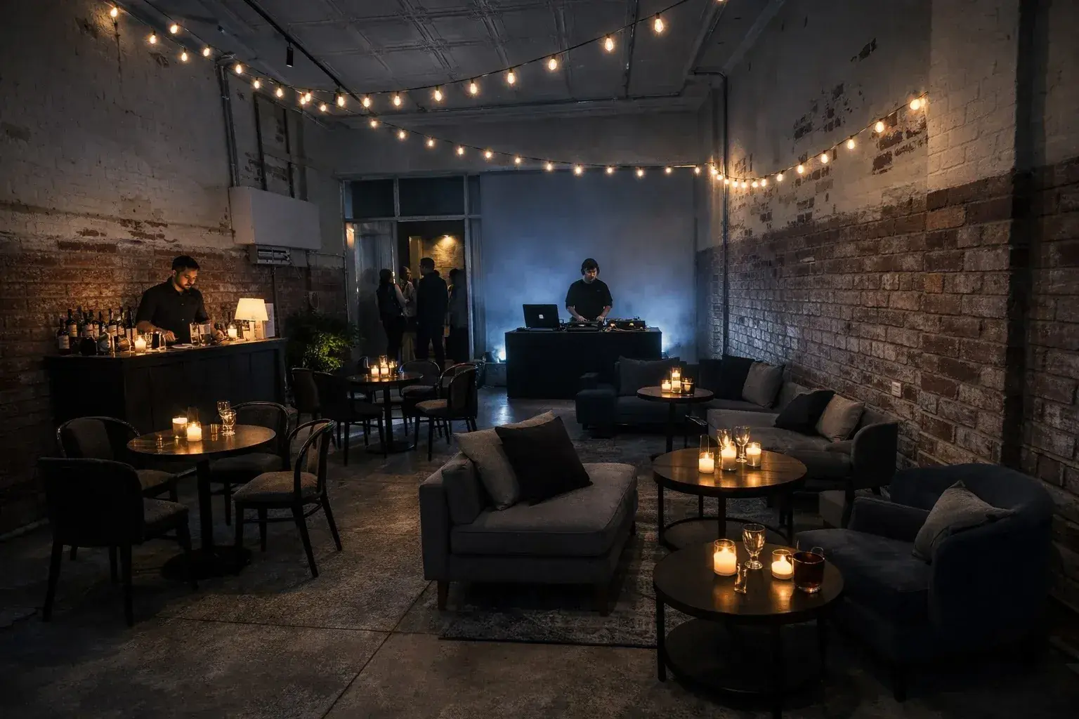 Assembly Collective event space decorated for a celebration